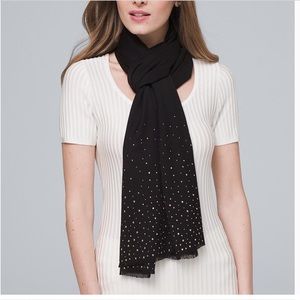 WHBM GOLD STUD BLACK WRAP